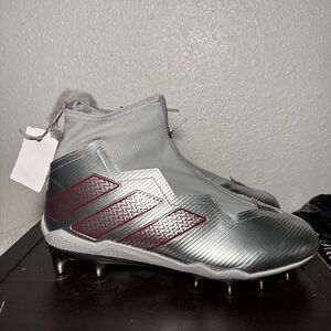 Adidas Nasty Fly NC State Wolfpack Football Cleats Gray Size Mens 13 HQ6405